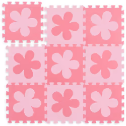 Cetapis de jeu souple avec son motif fleurs va sûrement faire plaisir à vospetits. La surface de jeu se compose de 9 pièces d ...