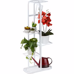 Cetescalier pour plantes en métal vous offre enfin la place nécessaire pourdisposer vos différentes fleurs. Répartissez jolim ...