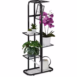 Cetescalier pour plantes en métal vous offre enfin la place nécessaire pourdisposer vos différentes fleurs. Répartissez jolim ...