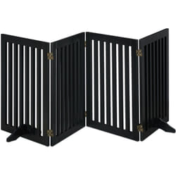 Relaxdays - Barrière de sécurité, pliable, non fixe, hauteur de 92 cm, pour enfants et chiens, différents formats, noire