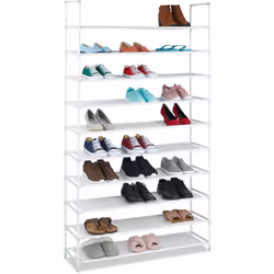 Cette étagère à chaussures est très pratique avec ses 10 étages car vous avez beaucoup d'espace de rangement pour les chaussu ...