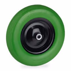 Relaxdays Roue de brouette 4.80 4.00-8 de rechange en caoutchouc plein jante acier increvable 120 kg vert/noir