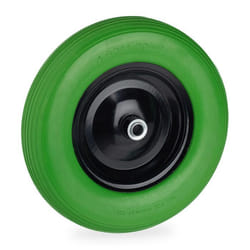 Relaxdays Roue de brouette 4.80 4.00-8 de rechange en caoutchouc plein jante acier increvable 120 kg vert/noir
