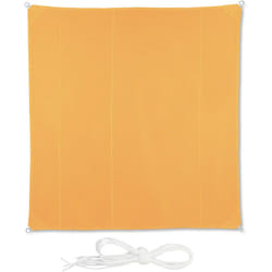 Relaxdays - Voile d'ombrage carrée, 5 x 5 m, imperméable, anti-UV, avec tendeurs, terrasse, balcon, jardin, en jaune