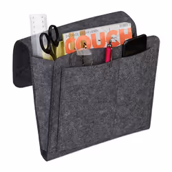 Relaxdays 10035355, Velcro, Feutrine, Anthracite, Monochromatique, Book, Chargeur, Lunettes, Téléphone portable, Bloc-notes, ...