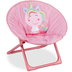 Relaxdays - Chaise Lune pour votre enfant, pliable, unisexe, intérieur et extérieur, fauteuil pliable, rose
