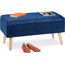 Description générale Le banc en velours bleu foncé allie élégance et fonctionnalité. Son design raffiné s'intègre parfaitemen ...