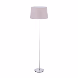Relaxdays Lampe droite avec abat-jour pied chromé E 27 d 40 cm pour salon sur pied 1485 cm violet.