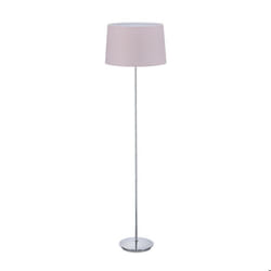 Relaxdays Lampe droite avec abat-jour pied chromé E 27 d 40 cm pour salon sur pied 1485 cm violet.