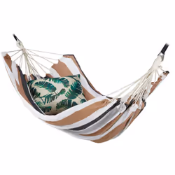 Ce hamac est un accessoire idéal pour les journées chaudes. Que ce soit pour lire votre roman préféré dans le jardin ou bien  ...