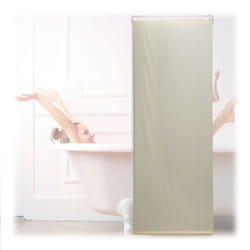 Relaxdays - Store de baignoire, 60x240 cm, rideau de douche hydrofuge, plafond & fenêtre, pare-bain, salle de bain, beige