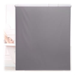 Relaxdays Store de baignoire 140x240 cm rideau de douche hydrofuge plafond & fenêtre pare-bain salle de bain gris