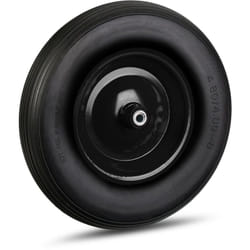 Relaxdays Roue de brouette 4.80 4.00-8, roue caoutchouc secours, jante, 3 adaptateurs, pneu diable 100 kg charge