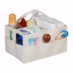 Relaxdays 4052025902032, Boîte de rangement, Beige, Rectangulaire, Feutrine, Monochromatique, 330 mm