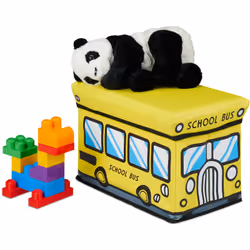 Remplissez le large espace de rangement de la boîte de jouets pliable avec des balles, des blocs de construction, des peluche ...