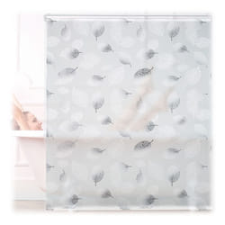 Relaxdays Store de baignoire 140 x 240 cm rideau de douche avec chaine montage flexible salle de bain noir-blanc