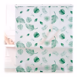 Relaxdays Store de baignoire 140 x 240 cm rideau de douche hydrofuge plafond & fenêtre pare-bain blanc/vert
