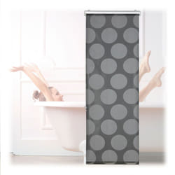Relaxdays - Store de baignoire, 60x240 cm, rideau de douche hydrofuge, montage au plafond & à la fenêtre, pare-bain, gris
