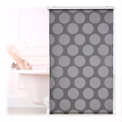 Relaxdays Store de baignoire 100x240 cm rideau de douche hydrofuge montage au plafond & à la fenêtre pare-bain gris
