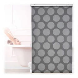 Relaxdays Store de baignoire 100x240 cm rideau de douche hydrofuge montage au plafond & à la fenêtre pare-bain gris