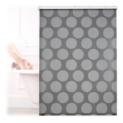 Relaxdays Store de baignoire 120x240 cm rideau de douche hydrofuge montage au plafond & à la fenêtre pare-bain gris