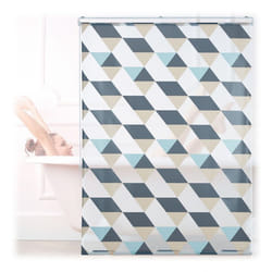 Relaxdays Store de baignoire 120 x 240 cm rideau de douche avec chaine montage flexible salle de bain coloré