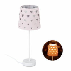 Relaxdays 4052025904258 lampe de table E14 Rose