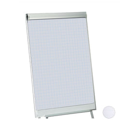 Relaxdays - Papier de présentation, rouleau pages quadrillées, bloc 50 feuilles, 60 g/m², 6 perforation, 57,5x81 cm, blanc