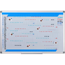 Ce grand tableau blanc vous offre un endroit pour planifier et organiser et vous permet d'avoir un bon aperçu à tout moment.  ...