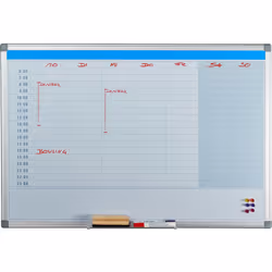 Ce grand tableau blanc vous offre un endroit pour planifier et organiser et vous permet d'avoir un bon aperçu à tout moment.  ...