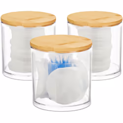 Ce set comporte 3 boîtes de rangement très utiles pour la salle de bain ou votre coiffeuse pour avoir une vision plus ordonné ...