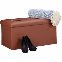 Le banc pliable avec espace de rangement est une solution 2 en 1 intelligente pour votre salon. Rangez les coussins, les couv ...
