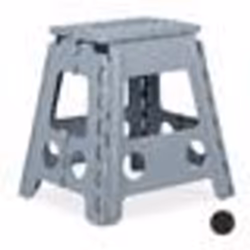 Relaxdays tabouret pliable XL transportable salle de bain camping 39x39x32 cm jusqu’à 150 kg plastique gris clair