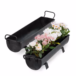 Les pots de fleurs semi-ronds en look zinc sont parfaits pour vos plantes sur le balcon, la terrasse ou dans le jardin. Le st ...