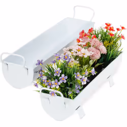 Les pots de fleurs semi-ronds en look zinc sont parfaits pour vos plantes sur le balcon, la terrasse ou dans le jardin. Le st ...