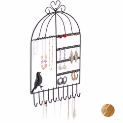 Avec ce porte-bijoux, vous pouvez ranger vos bijoux de manière claire et ordonnée. L'organisateur de bijoux offre un espace p ...