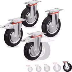 Avec ces roues vous déplacez les meubles, les palettes, machines ou appareils lourds. Pour ceci vissez simplement les roues e ...