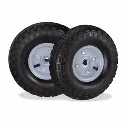 Relaxdays 10031407, Roue, Métal, Caoutchouc, Noir, Gris, 2 pièce(s), 85 mm, 12,5 cm