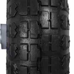 2 roues pour diable 4.1/3.5-4, avec air, axe de 136 mm, jusqu'à 136 kg, jantes acier 260x85 mm, noir-gris - Relaxdays