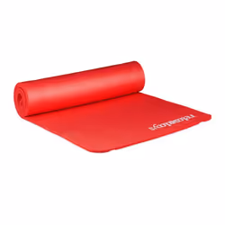 Relaxdays Tapis de yoga 1 cm épaisseur doux caoutchouc sangle transport Pilates aérobic HxlxP: 1 x 615 x 182 cm rouge