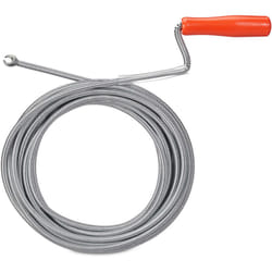 Relaxdays - Spirale de nettoyage de tuyaux avec pince, nettoyage mécanique tuyaux, wc, douche, éviers, 9mmx 10 m,argenté