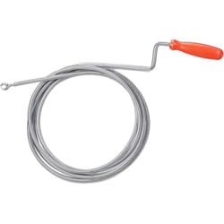 Relaxdays - Spirale de nettoyage de tuyaux avec pince, nettoyage mécanique tuyaux, wc, douche, éviers, 6mm x 3 m,argenté