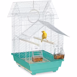 Offrez à votre ami à plumes une maison confortable grâce à cette cage pour perruches. La cage est idéale pour les petits oise ...