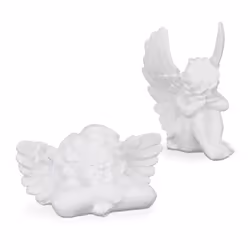 Relaxdays 10030898_49, Statut de jardin religieuse, 2 pièce(s), Polyrésine, Blanc, 75 mm, 60 mm