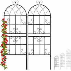 Description générale Ce treillis de jardin en lot de 2 est conçu pour soutenir la croissance des plantes grimpantes tout en a ...