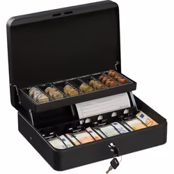 Si vous voulez stocker del'argent en toute sécurité, cette caisse à monnaie est le bon choix. La caissepeut être utilisée aus ...
