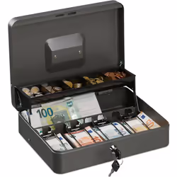 Si vous voulez stocker del'argent en toute sécurité, cette caisse à monnaie est le bon choix. La caissepeut être utilisée aus ...