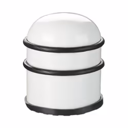 Relaxdays Butoir de porte lourdes portes & fenêtres en acier inoxydable & caoutchouc haut & rond ∅ 7 cm blanc