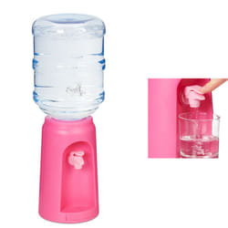 Relaxdays - distributeur d'eau avec réservoir et robinet, fontaine de bureau, 4,5 l plastique, h x d: 47,5 x 17 cm, rose
