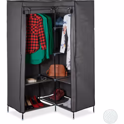 La grosse armoire de grande qualité, "3e génération" en tissu permet un rangement flexible de vos vêtements dans les recoins  ...